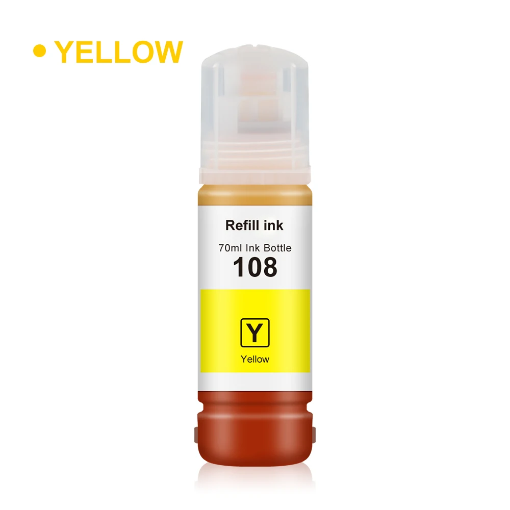 Aomya-recambio de tinta para impresora Epson 108, botella a base de agua, 6 colores por juego, L8050, L18058, ET-18100, L18050, T09C, C13T09C14A