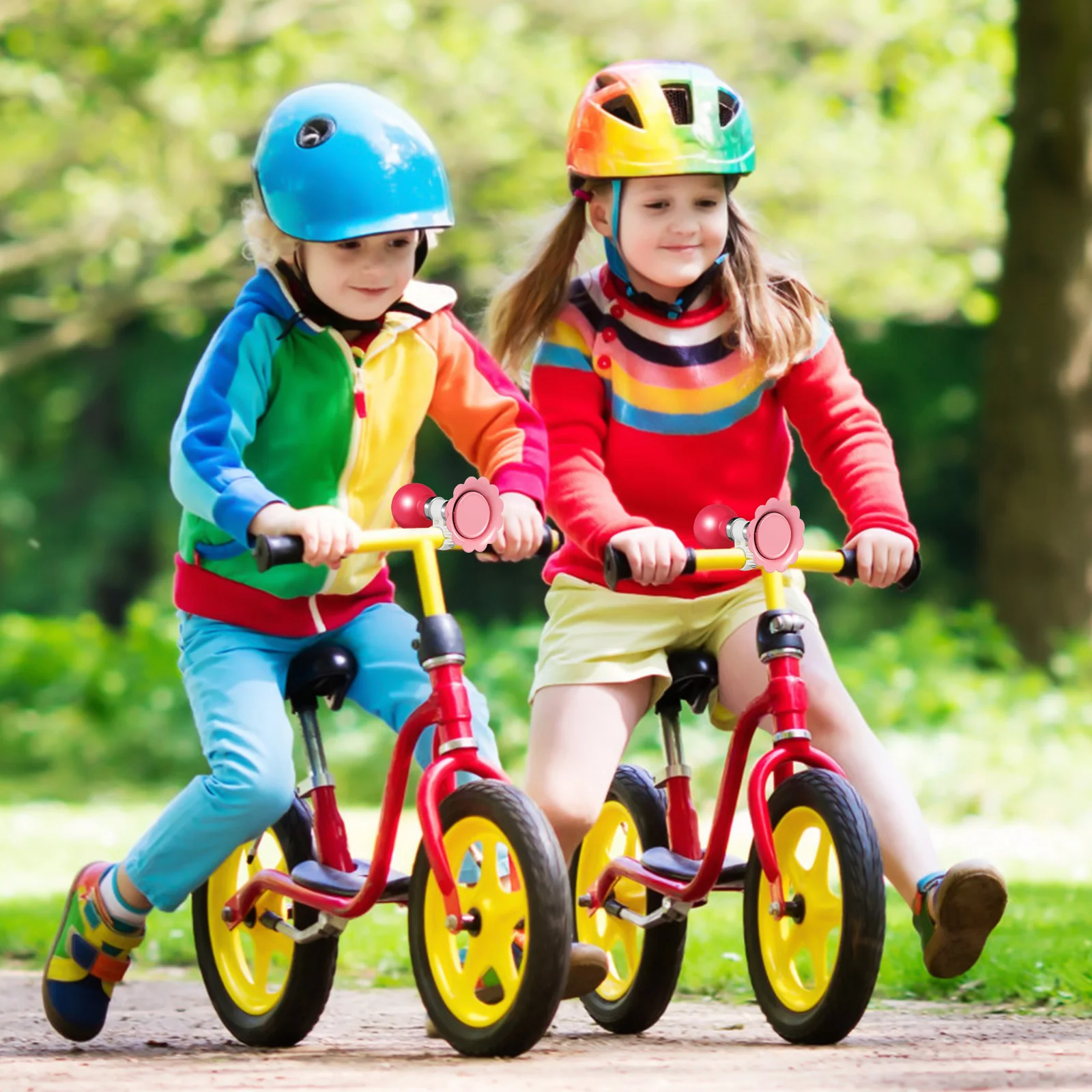 لطيف دراجة المقود بصوت عال ضغط دائم الحديد سهلة التركيب العالمي صالح دراجة ثلاثية العجلات التوازن الدراجات البخارية جرس الهواء #5