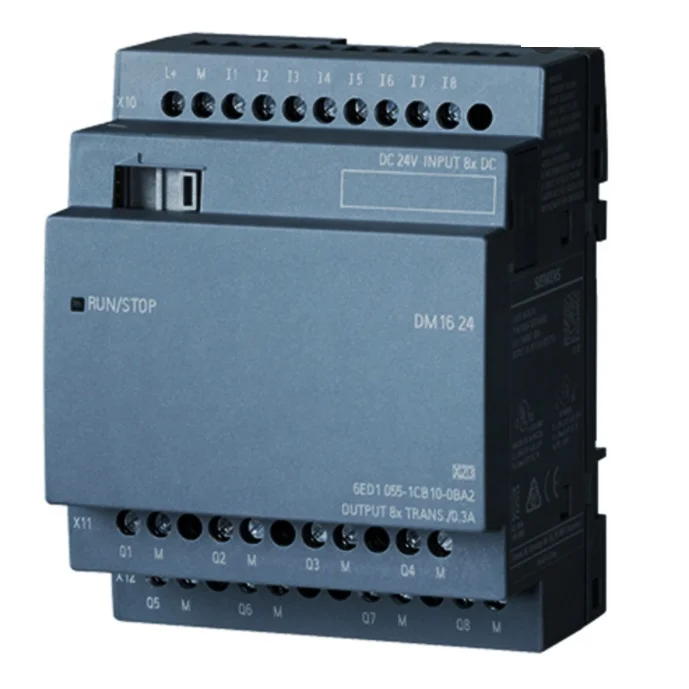 

6ED1055-1CB01-0BA2, 6ED10551CB010BA2 logo! DM16 24 expansion module, PS/I/O: 24 V DC/trans., 8 DI/8 DO