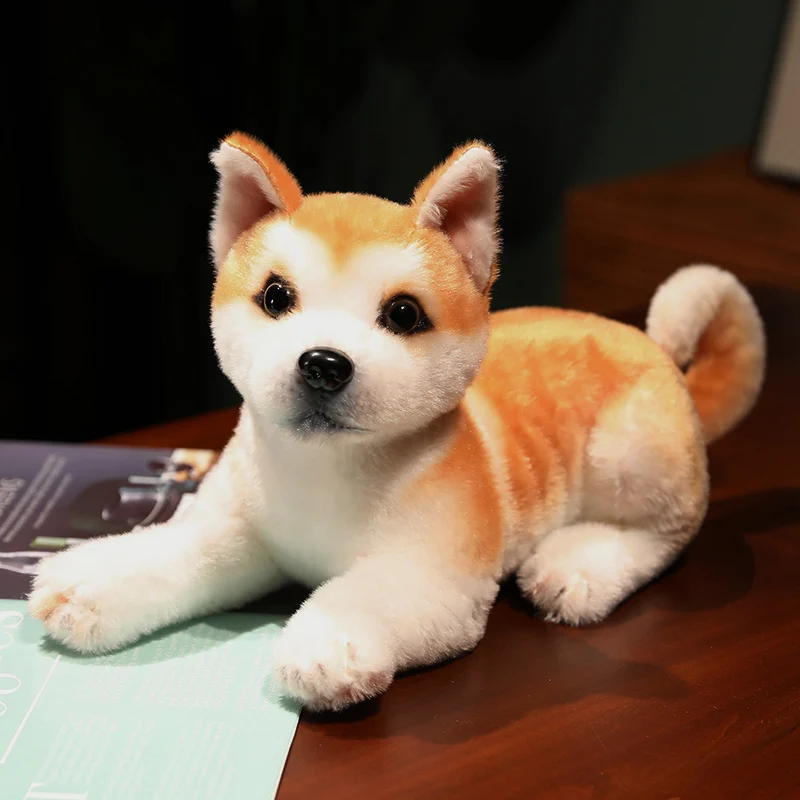 リアルな秋田犬ぬいぐるみぬいぐるみかわいいシミュレーション子犬柴犬