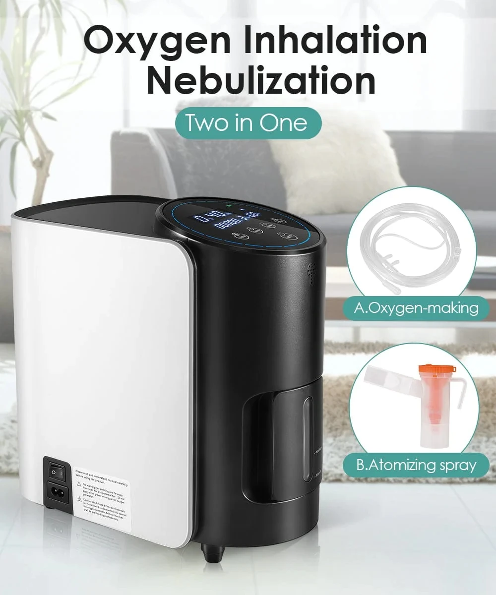 

VARON ①-⑦ Liter Concentrator 0xy-Gen-erator For Home Use 90% Purity Small With Nebulizer Machine 110V Y-101W