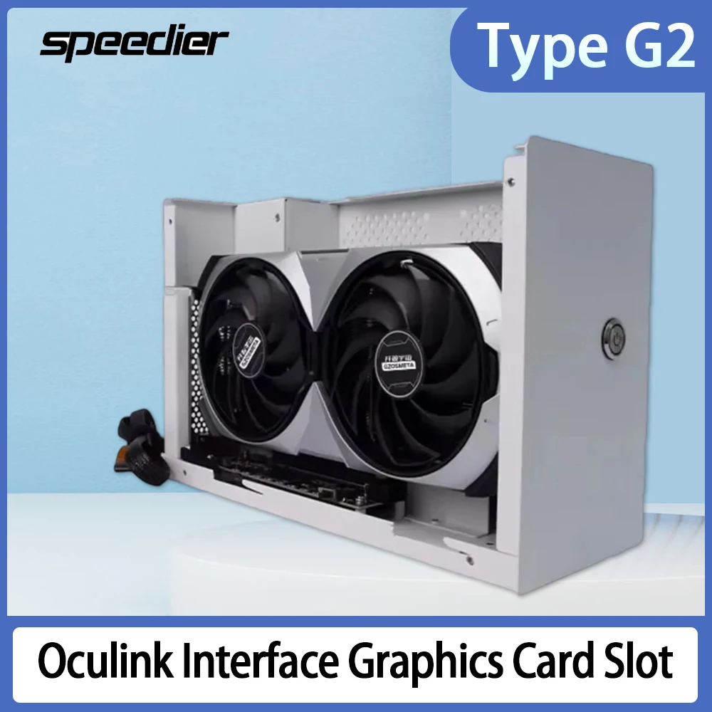 

External RTX 4060 4070 Egpu Oculink Laptop Stand Docking Station for Thinkbook Hot Swap Compatible Desktop Notebook Dual Fan