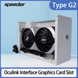External RTX 4060 4070 Egpu Oculink Laptop Stand Docking Station for Thinkbook Hot Swap Compatible Desktop Notebook Dual Fan