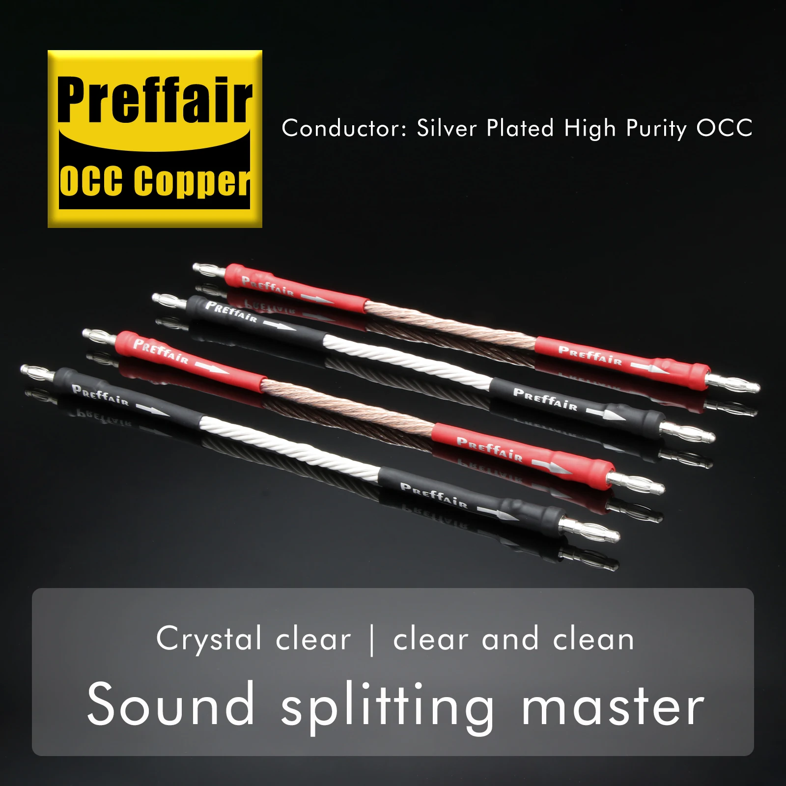 

8TC OCC Pure Copper Speaker Bridge Cable Jumper Over Machine Line Speaker Audio Cable