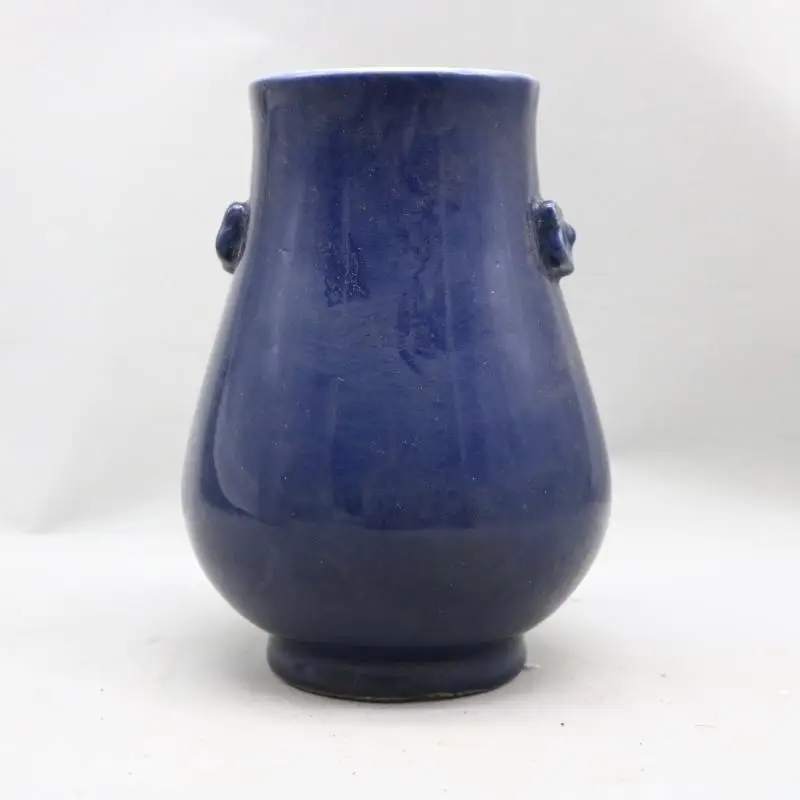 

Chinese Qing Tongzhi Blue 4.53 Inch Glaze Porcelain Vase for Decorative Display Collectible Gift