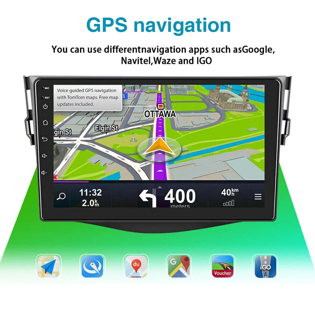 Android 13 Car Radio For Toyota RAV4 2007 - 2012 9 inch Touch Screen Fit For Carplay StereoAndroid Auto/Hi-Fi Audio/Bluetooth