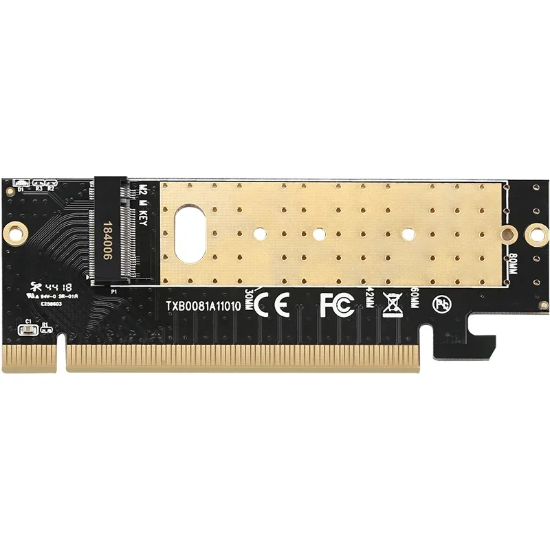 M.2 auf PCIe x16 Adapterkarte PCI-E auf M2 Adapter NVMe NGFF SSD Adapter M Key Interface Erweiterungskarte 2230 2242 2260 2280
