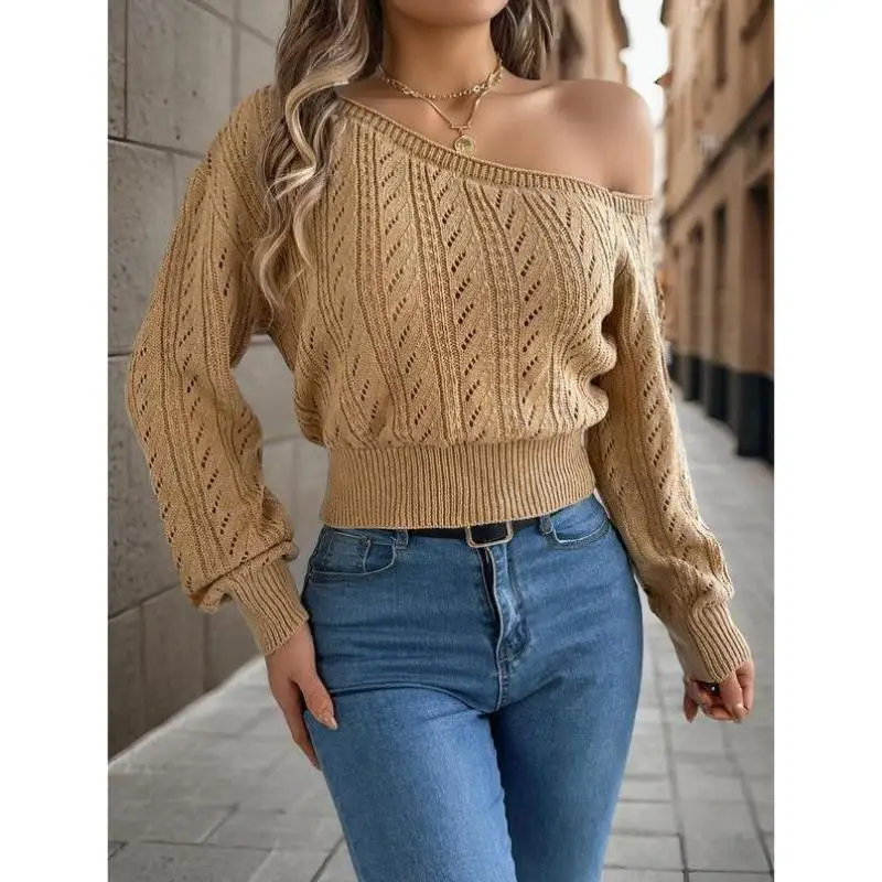 

Женский трикотажный асимметричный воротник-стойка с вырезами и текстурой из волокна Coolmax, однотонный, модель Nine Sve, подходит для прогулок