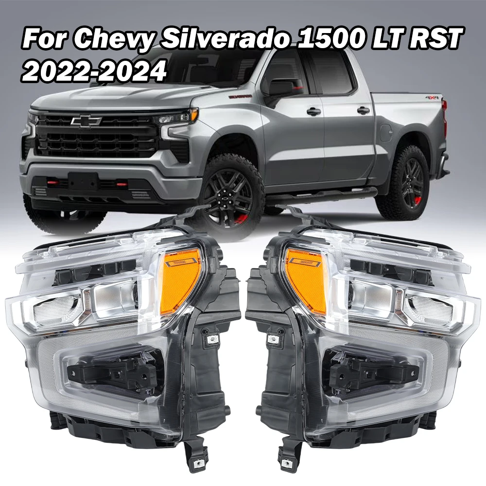 

Передняя фара для Chevrolet Silverado 1500 LT RST 2022 2023 2024, передняя фара DRL без лампы, автомобильные аксессуары, 1 шт.