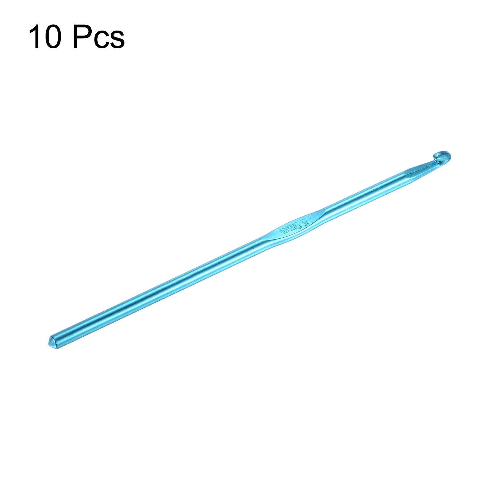 10pcs Aluminum Crochet Hook 2mm-6.5mm Knitting Needles Straight Single Pointed Crochet Hook Setfor DIY Craft Yarn