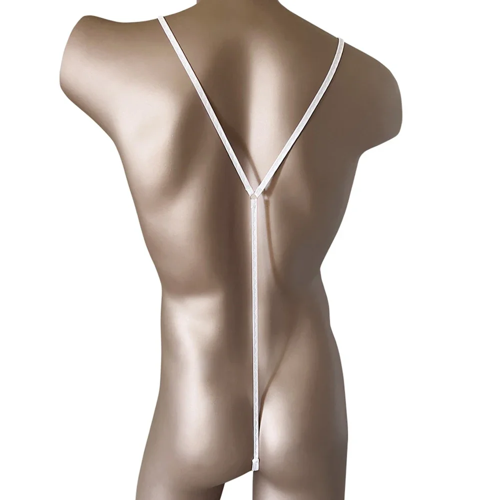 Men Briefs Suspender Bodysuit Underwear Bugle Pouch Thong T-back Underpants Backless Romper Mens Undershirts Leotard Jockstrap
