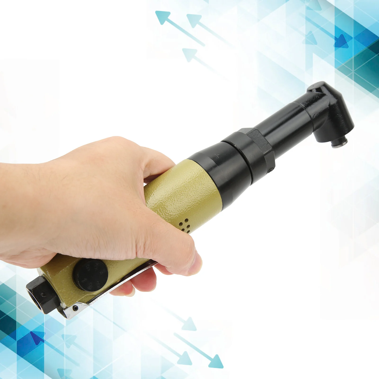 

1/4in Inlet Pneumatic Screwdriver with Bits Elbow Air Screw Driver 0.5‑0.7Мpa 8500rpm Pneumatic Screwdriver