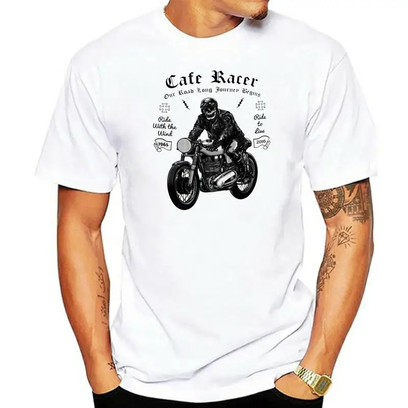 2022 New Summer Cool Tee Shirt Germany Cafer Racer Skull MotorcycleT-Shirt Motor Moped Motorroller Motorrad Super Motor Retro