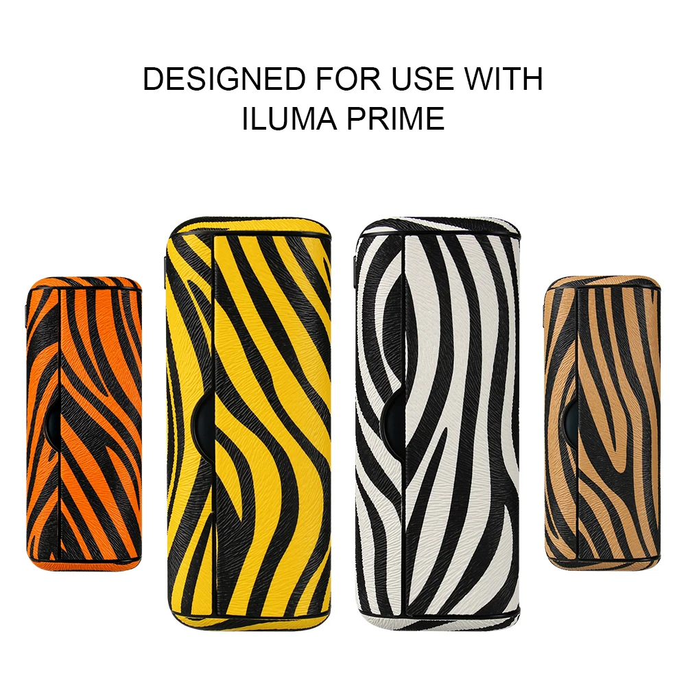 PU leather protective case is suitable for PRIME and features the zebra pattern to protect electronic cigarette accessories.