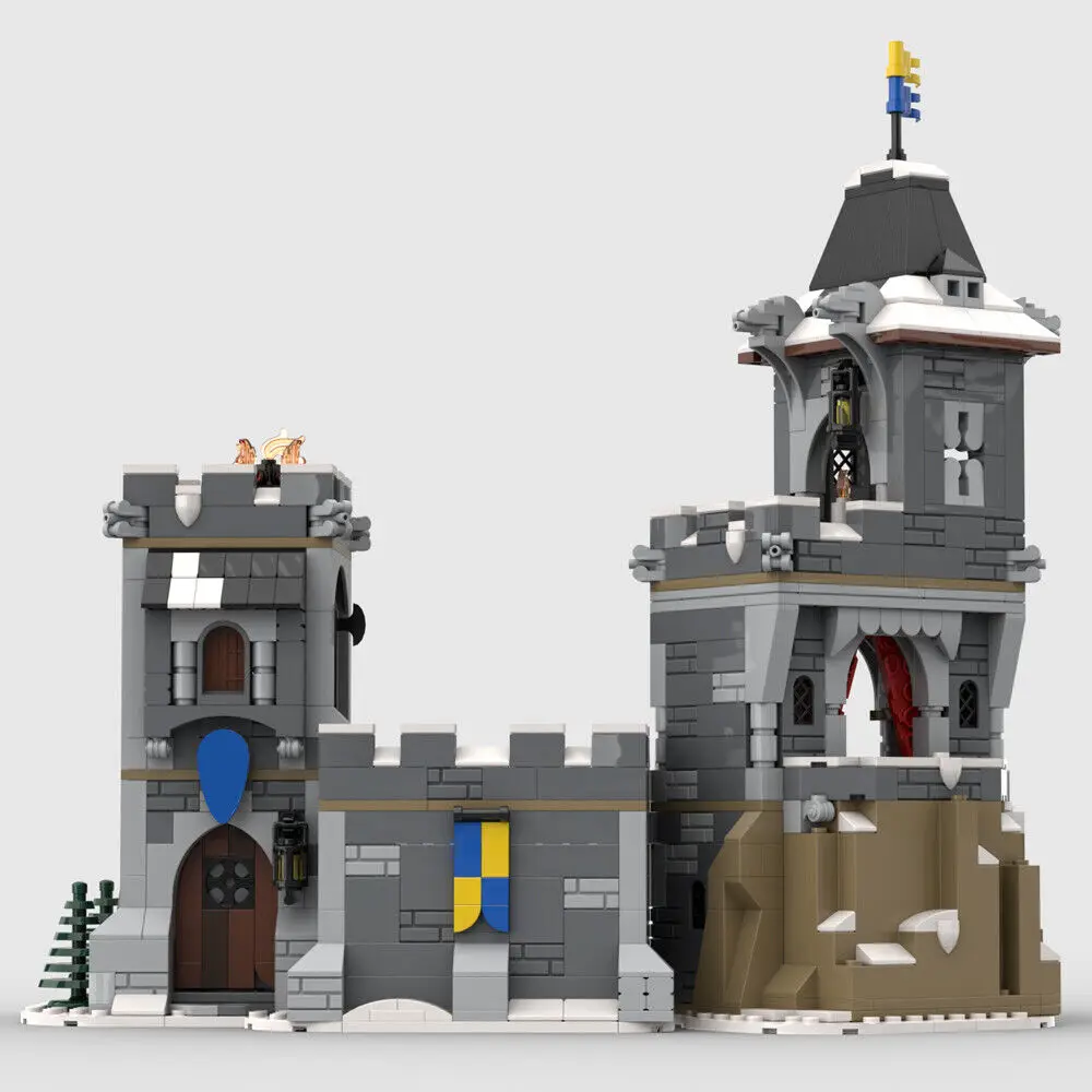 Small Castle Northern Tower: Dragon's Nest with Interior 971 Pieces MOC Build