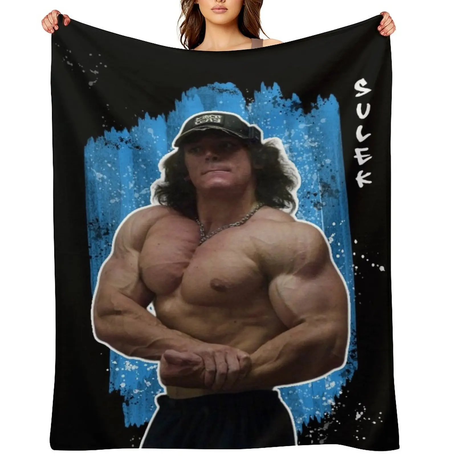 

Sam Sulek Aesthetic Motivation Throw Blanket Soft Plaid Travel Polar manga Blankets