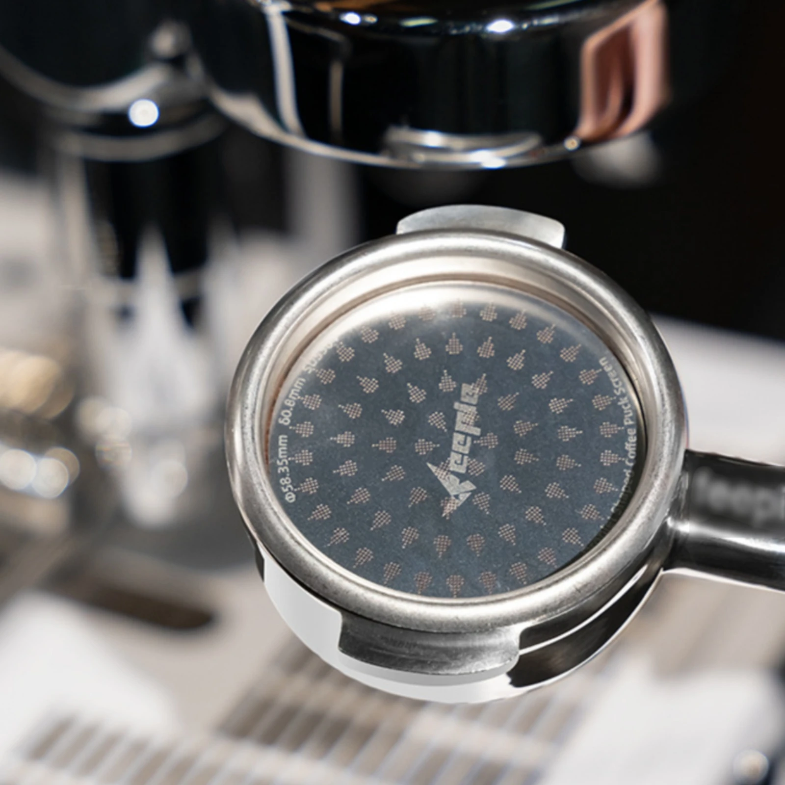 Portafilter Contact Screen Stainless Steel Espresso Puck Screen Sintered Coffee Strainer Reusable for Home Brewing