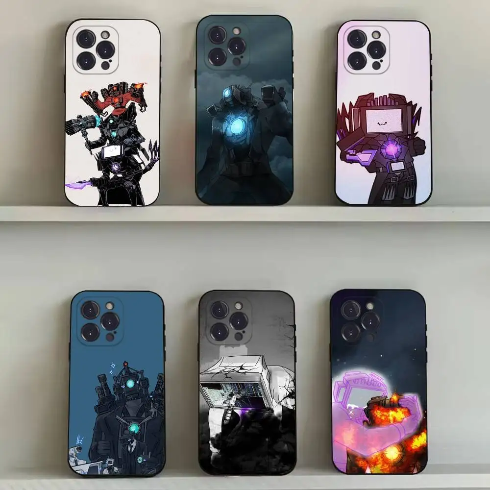 

Funny S-Skibidi Toilet Phone Case For iPhone 16,15,14,13,12,11,Pro,Max,Plus,X,XS,SE4,E,Mini,Soft Black Case