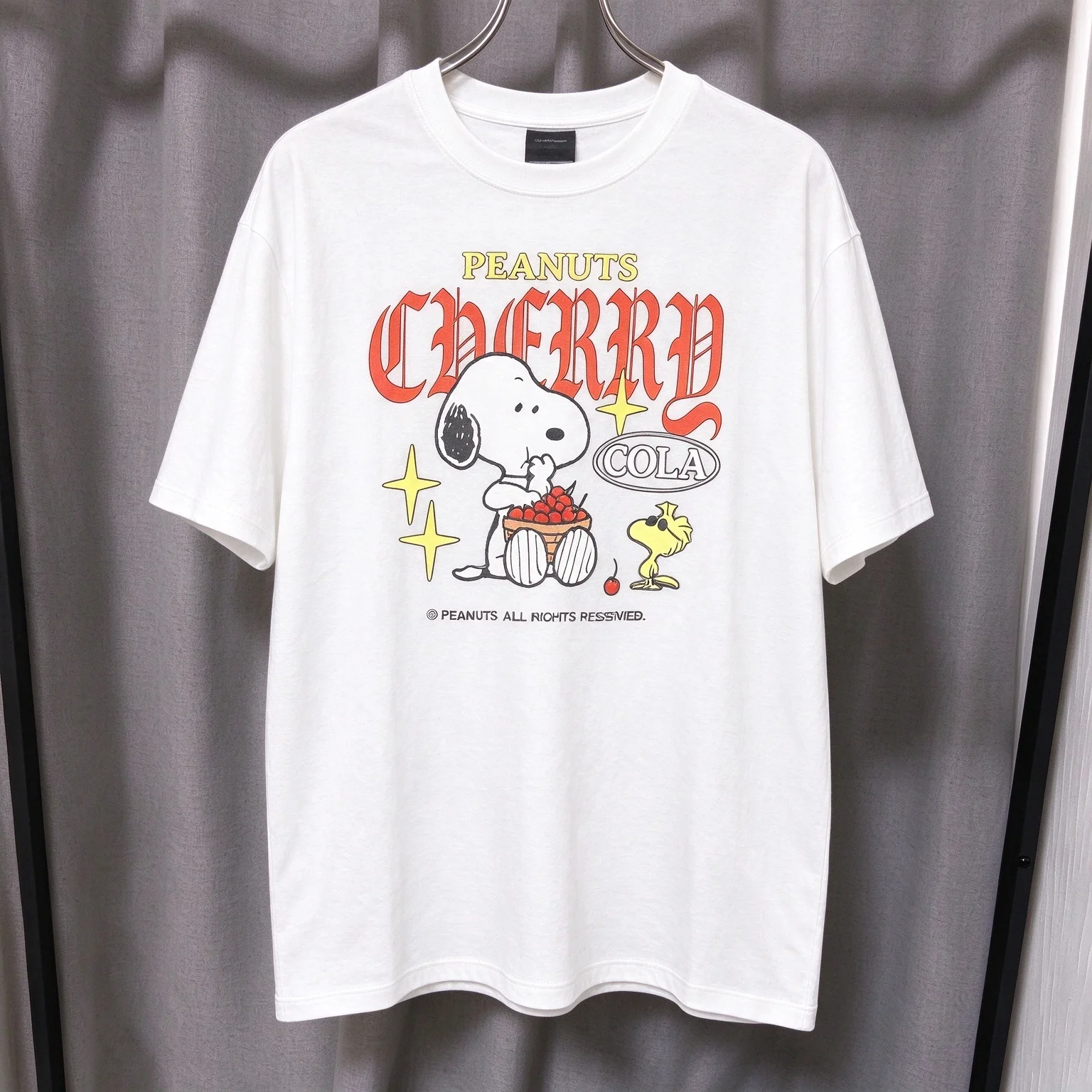 Snoopy Peanuts Cherry Cola Woodstock Vintage Graphic Tee T Shirt Men's Women's Unisex Cotton Edgy Cool Oversize Short Sleeve Top