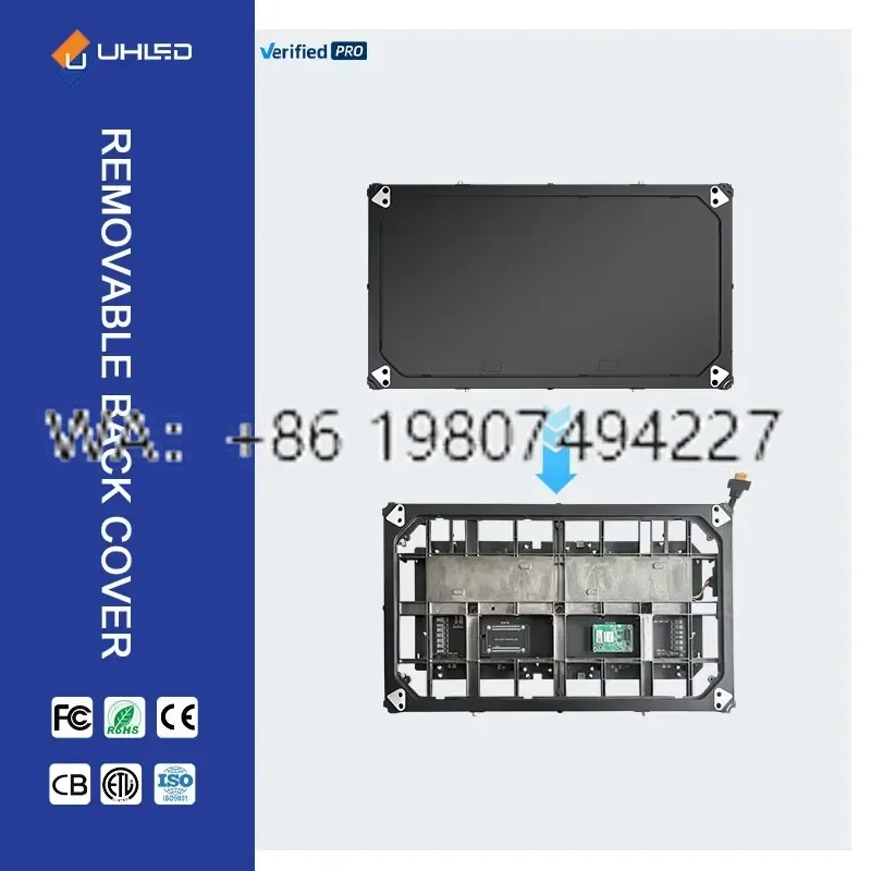 P0.78mm Indoor Micro LED Video Wall Fine Pitch Display Screen 16:9 Full Color for Control Room