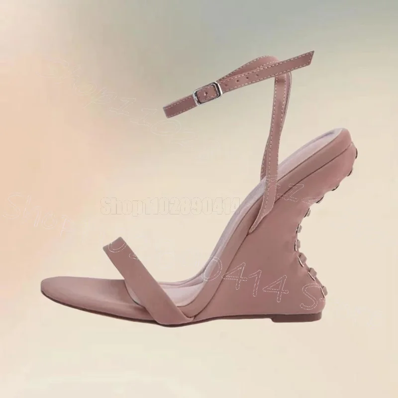 

Pink Back Strappy Strange Style Heels Sandals Buckle Strap Women Shoes Open Toe Fashion Party Dating 2025 Zapatos Para Mujere