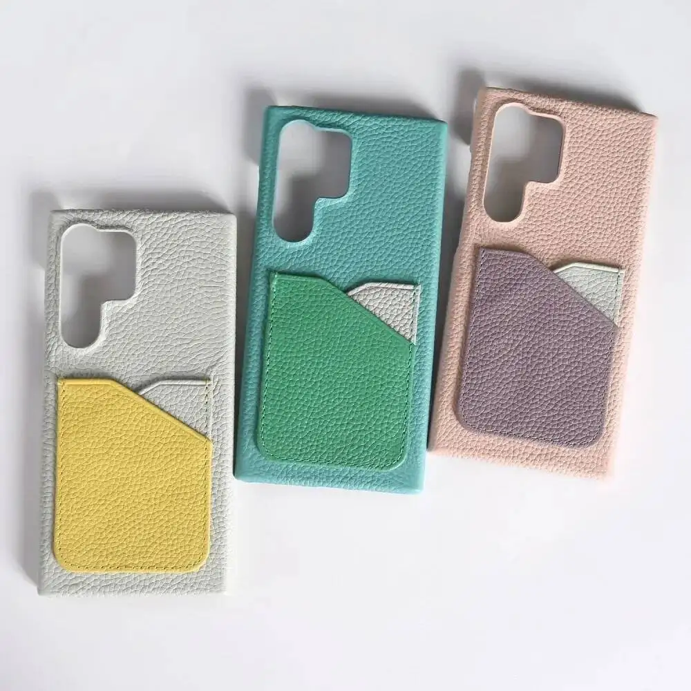 For Samsung Galaxy S26 Ultra S25 S24 S23 S24 S23FE S25FE Case Luxury Card Slots Genuine Leather Cases Phone Cover Back