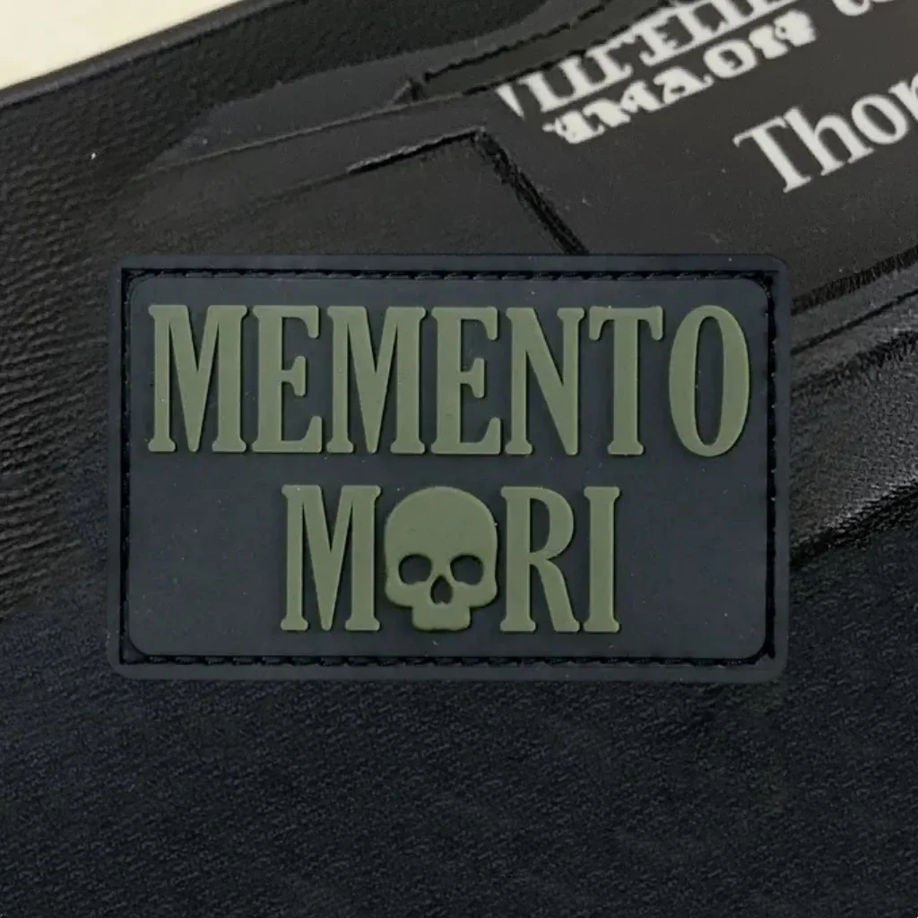 Memento Mori Tactical 3D PVC Luminous Patch Military Armband Morale Badge Patches Hook and Loop Backpack Accessories DIY Sticker