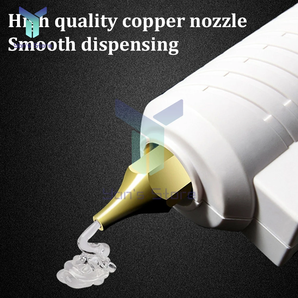 120W EU/US Hot Melt Glue Gun Smart Adjustable Temperature Copper Nozzle Heater Muzzle Diameter 11mm Craft Repair Tool