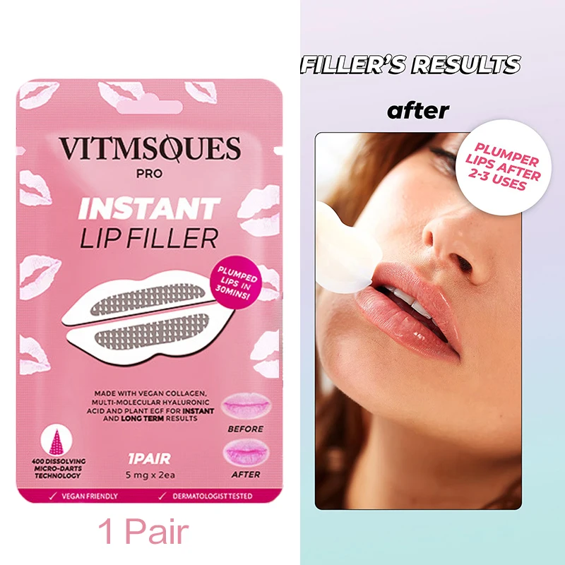 1 زوج حمض الهيالورونيك إبرة مجهرية الشفاه بقع لمكافحة التجاعيد تنعيم الفم ابتسامة رفع شركة الشفاه طبطب الشفاه العناية بالبشرة التصحيح