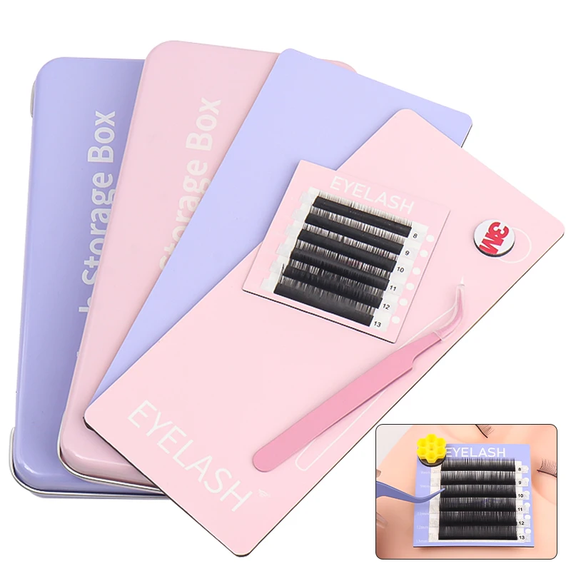 1 Set Single Layer Lash Extension Display Box Pallet Storage Box For Individual Suspended Magnetic Sheets Eyelash Protection Box