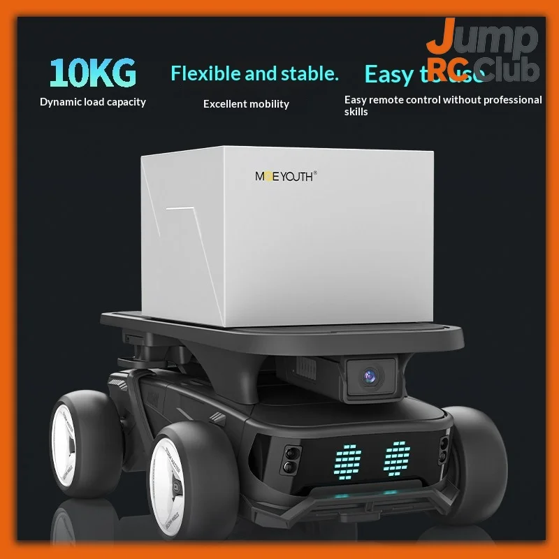 MOEYOUTH Remote Control Tank Intelligent Programmable Robot 10Kg Load Capacity Four Wheel Drive Radar Obstacle Avoidance Mobile