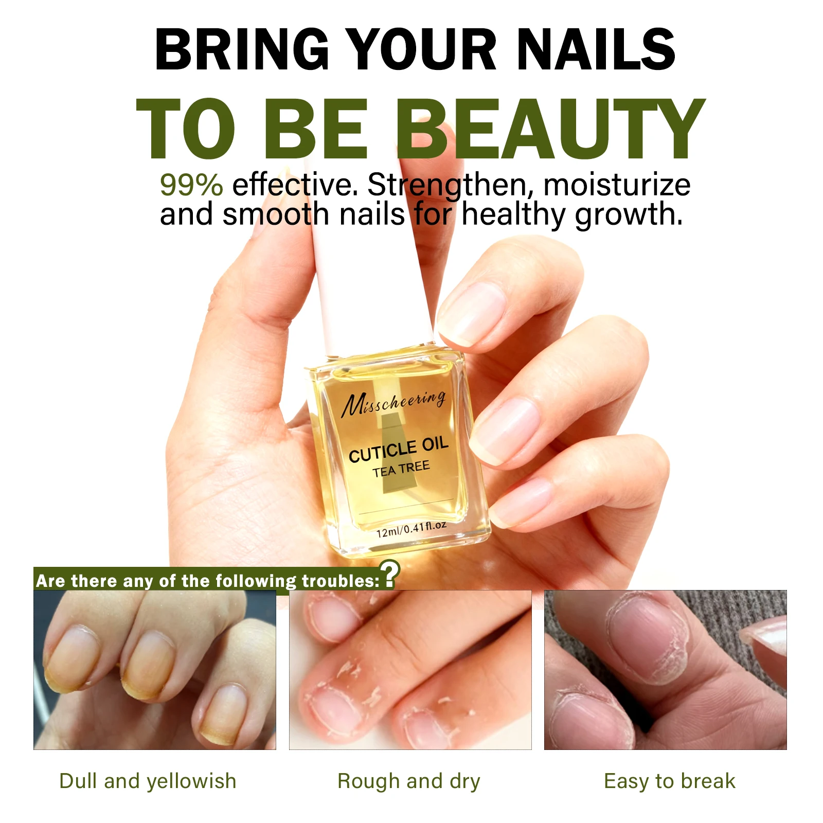 Olejek do paznokci, antyoksydant, olejek odżywczy na żółte, matowe, matowe paznokcie, przywracający blask paznokci.