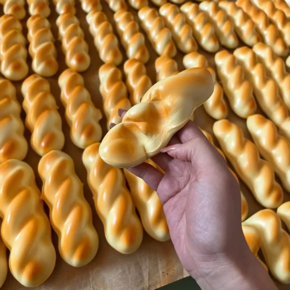 Squishy Simulate Fried Dough Twists Squeeze Toy Stress Relief Slow Rising Sensory Fidget for Anxiety ADHD Autism Gifts for Kids