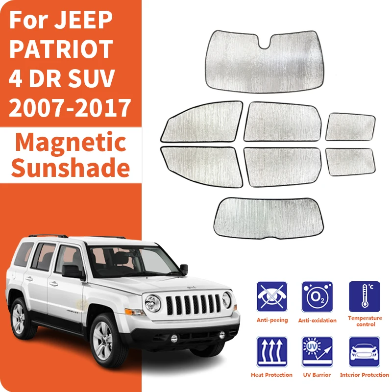 Custom Car Window Sunshade Anti-UV Car Sun Window Visors Sunshade Covers Accessories For JEEP PATRIOT 4 DR SUV 2007-2017