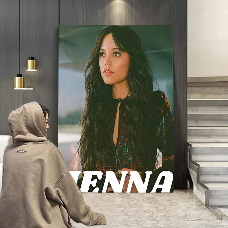 Jenna Ortega Sexy Girl Movie Wednesday Addams Poster Aesthetic Canvas Painting Horror Film Decoration Wall Art Muarl Room Decor