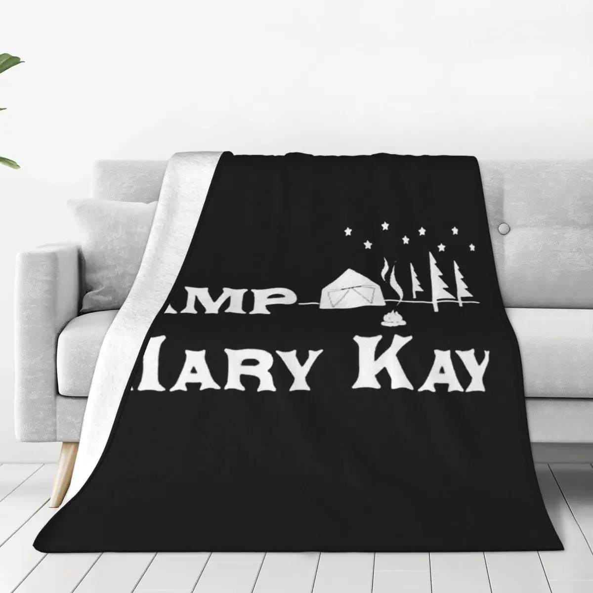 Camp Mary Kay Blanket Soft Warm Flannel Throw Blanket Plush for Bed Living room Picnic Travel Home Couch