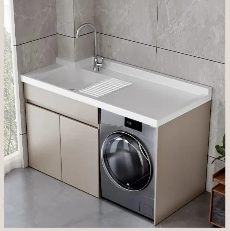 machine cabinet integrated combination with rubbing board laundry sink sink LH honeycomb aluminum balcony washing