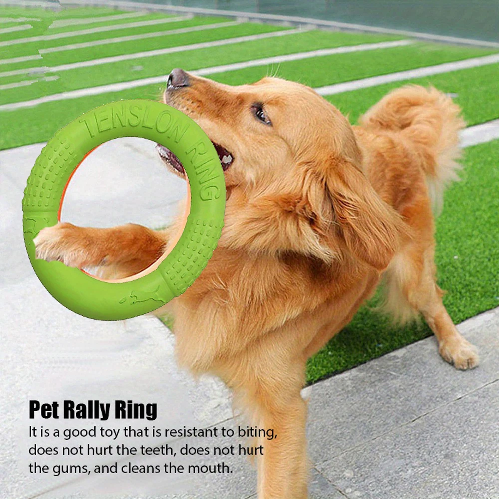 Dog Ring Toys Indestructible Chewing Flying Floating Training Tools Fetch for Small Medium Large Dogs Throwing Catching Flying