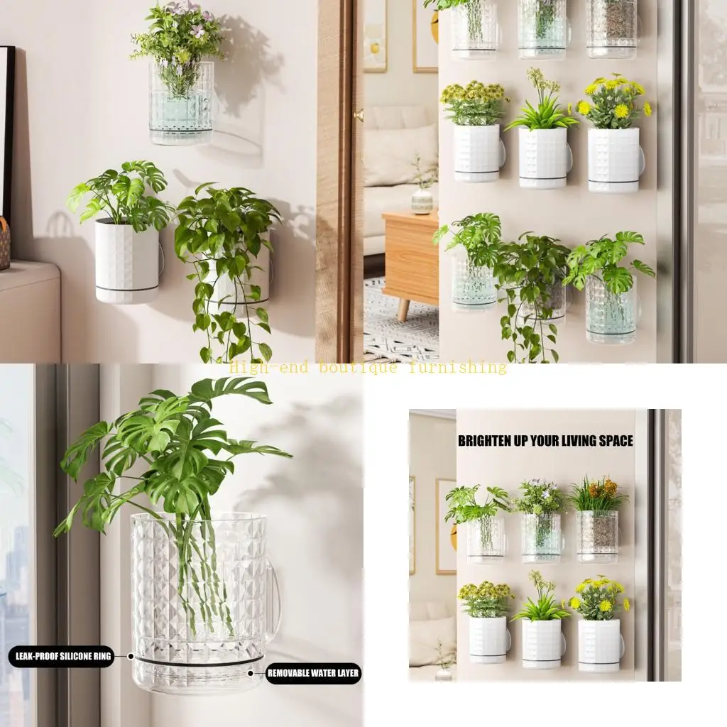 

L9NB Современная настенная кашпо с автоматическим поливом для здоровой почвы растений и совместимости с гидропоникой добавляет