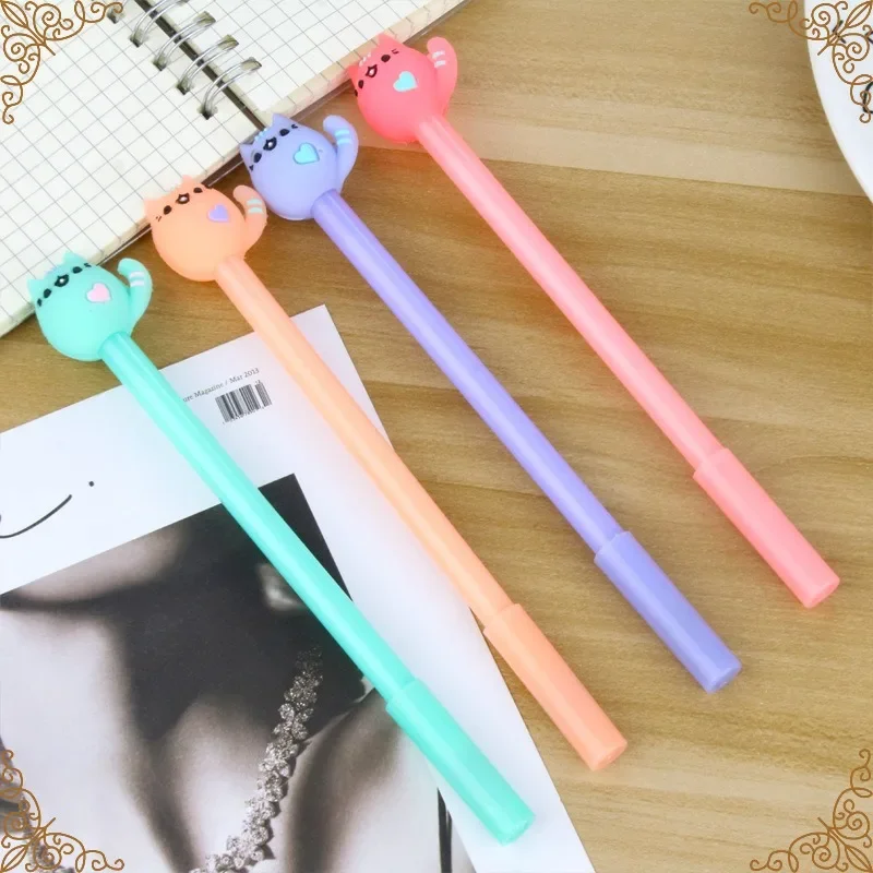 Wholesale Creative Stationery Cartoon Cat Neutral Pen Love Candy Office and Learning Supplies Back To School