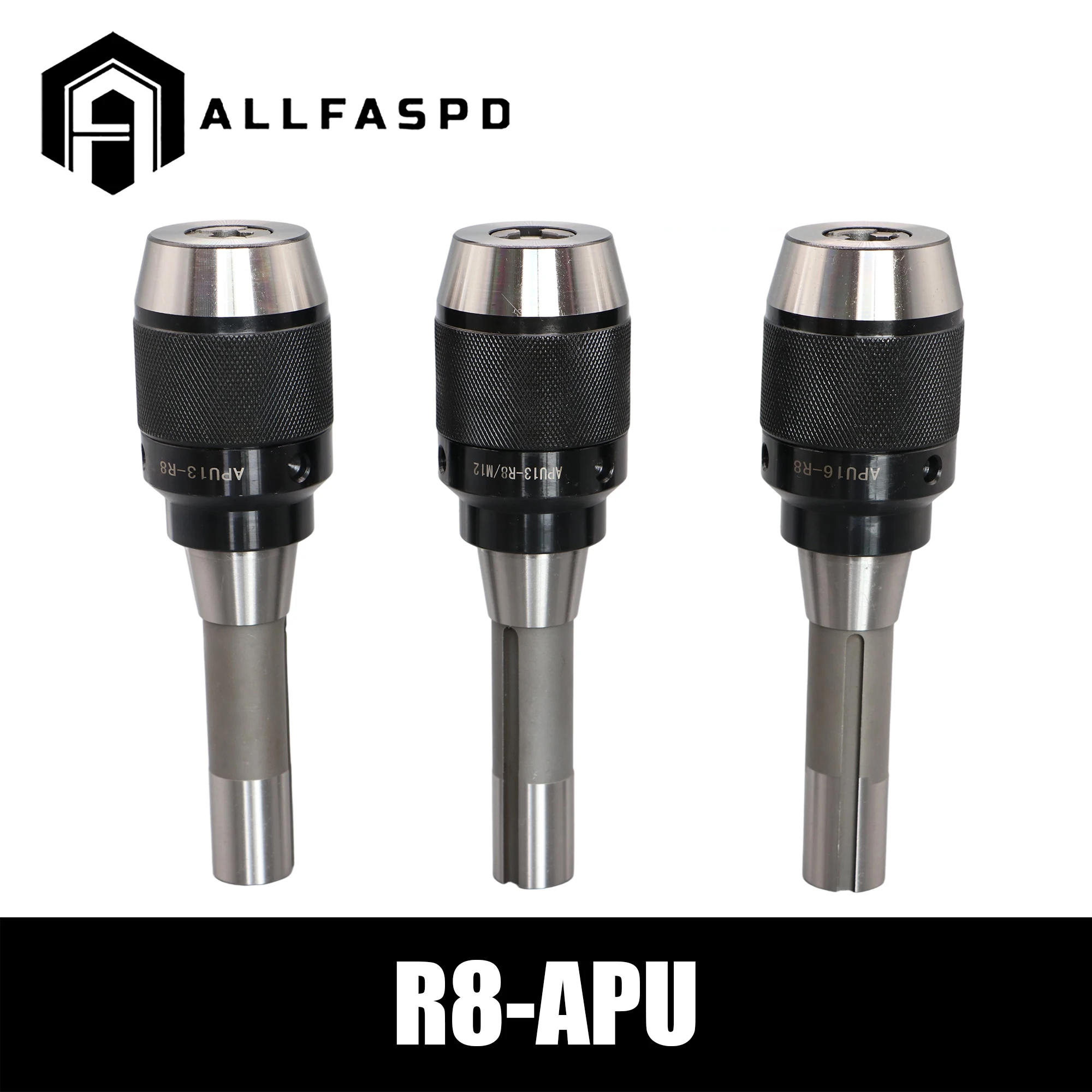 

R8 APU13 APU16 Drill Chuck Tool Holder R8 APU M12 7/16 Self Tightening Drill Change Quick Change One-Piece Light Drill Chuck