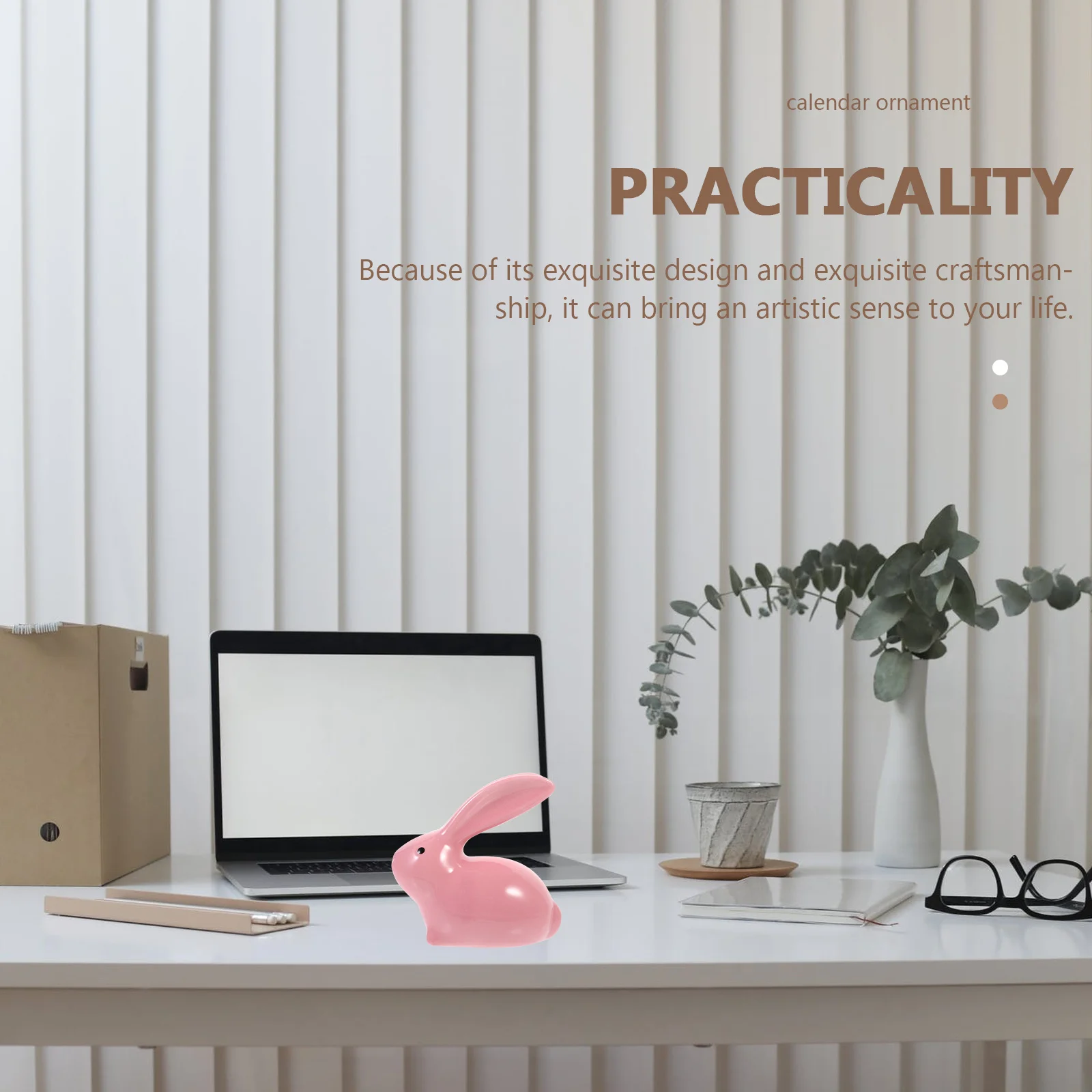 

Ceramic Animal Figurines Desktop Rabbit Decor Tea Pet Decorations White Porcelain Bunny Ornament