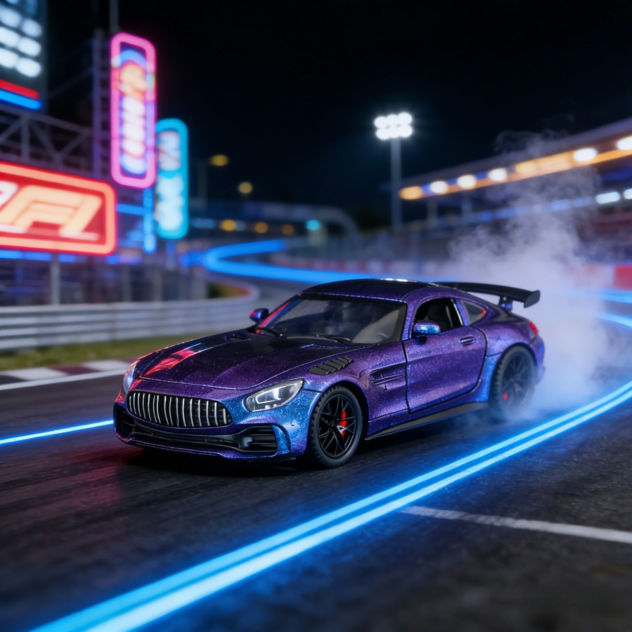 2025 nueva colección para modelo de supercoche de aleación Mercedes AMG GTR 1:32, puertas y capó de motor, maletero se puede abrir para juguetes para niños