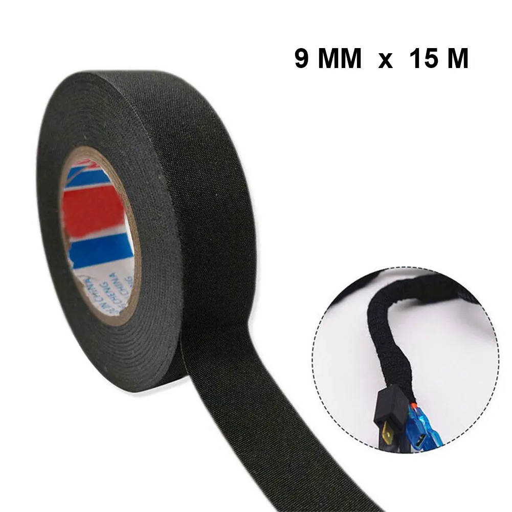 Professional Black Insulation Tape, 15MM*15M, Flame Retardant and Electric Insulation for Wire Bundling and Cable Insulation