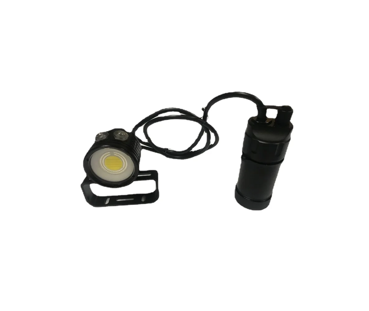 COB LED Canister Diving Video Light Waterproof 100m Underwater  Scuba Dive Torch Rechargeable 18650  LED  Split Flashlight