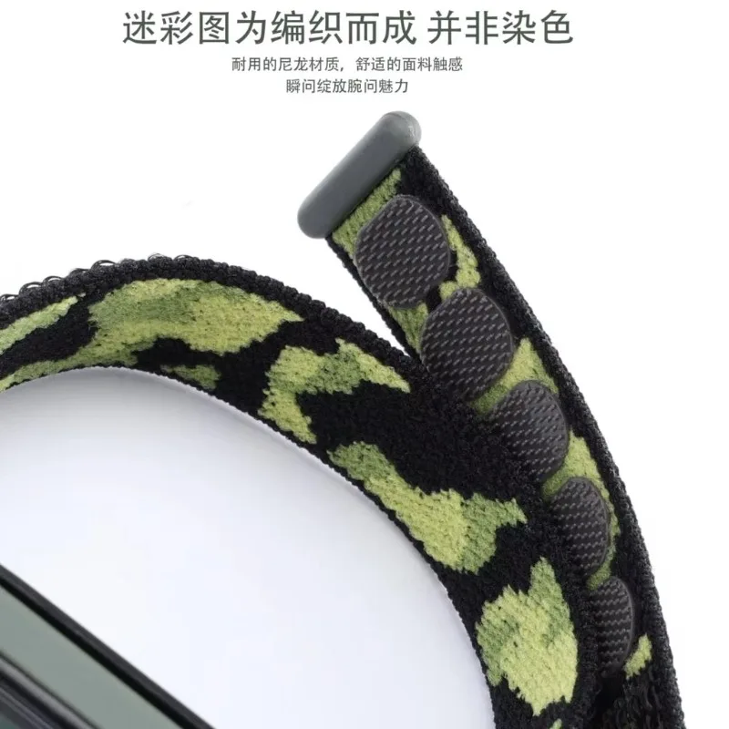 النايلون حلقة حزام ل Xiaomi Mi الفرقة 7 6 5 الرياضة التمويه نمط تنفس سوار مريح Mi الفرقة 4 3 Correa اكسسوارات
