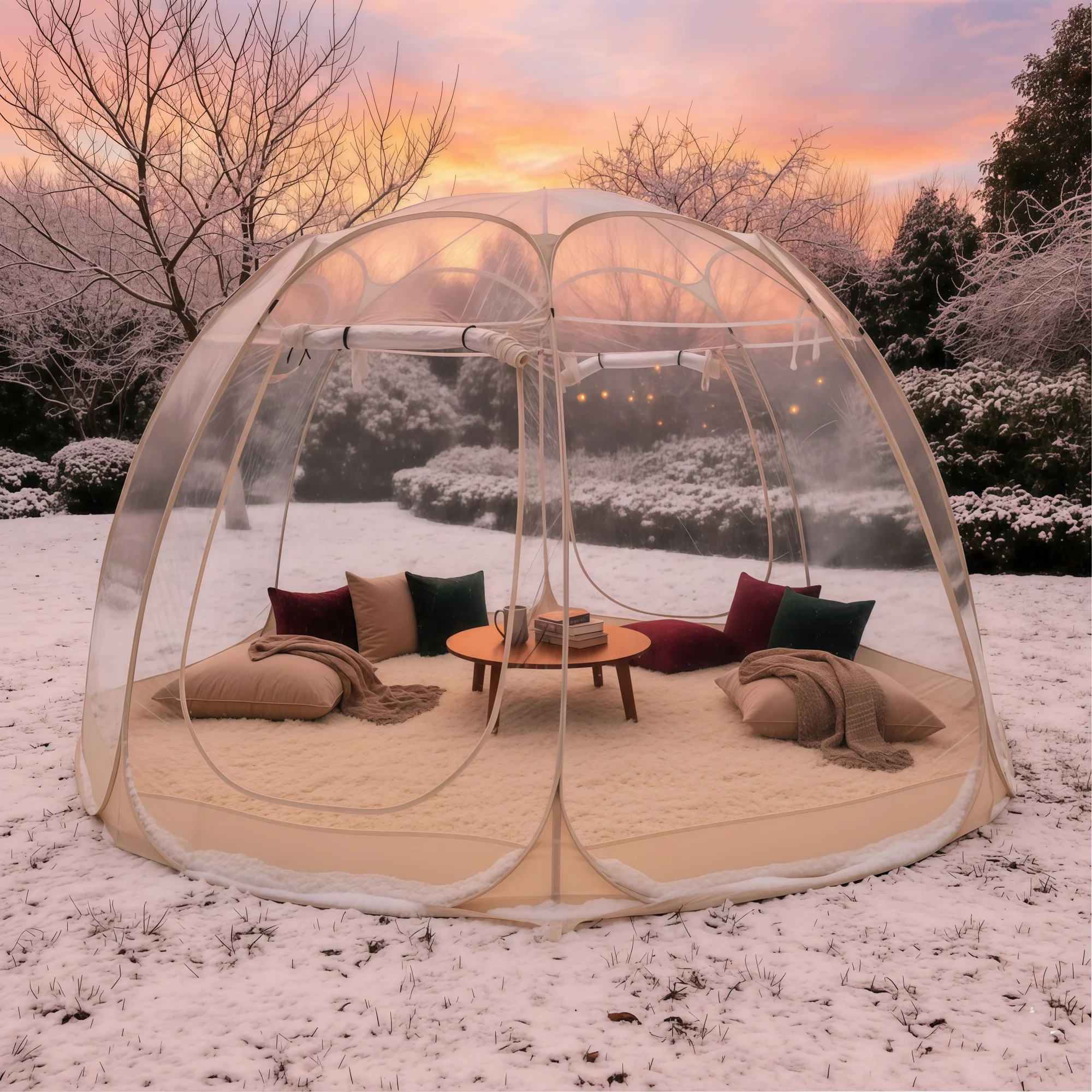 

Большая всплывающая пузырьковая палатка, мгновенный иглу, атмосферостойкий уличный экранный дом, большая капсула для кемпинга, защита от холода в патио