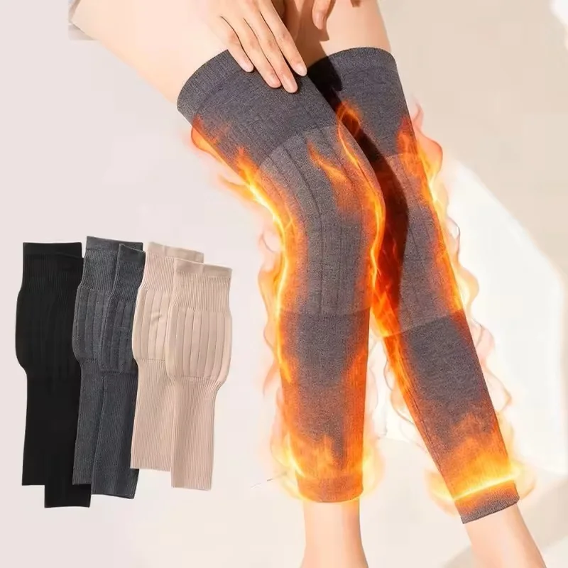 New Cashmere Wool Knee Brace Pads Women Men Cold Leg Arthritis Kneepad Winter Outdoor Sports Leg Guard Coldproof Leg Warmers