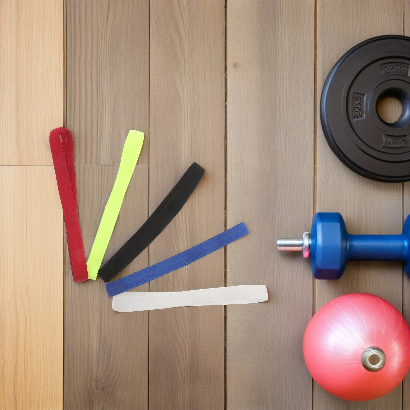 

5Pcs Elastic Sports Sweatbands Non Slip Absorbing Workout Headbands Gym Running Yoga for Women Headband for Sweat