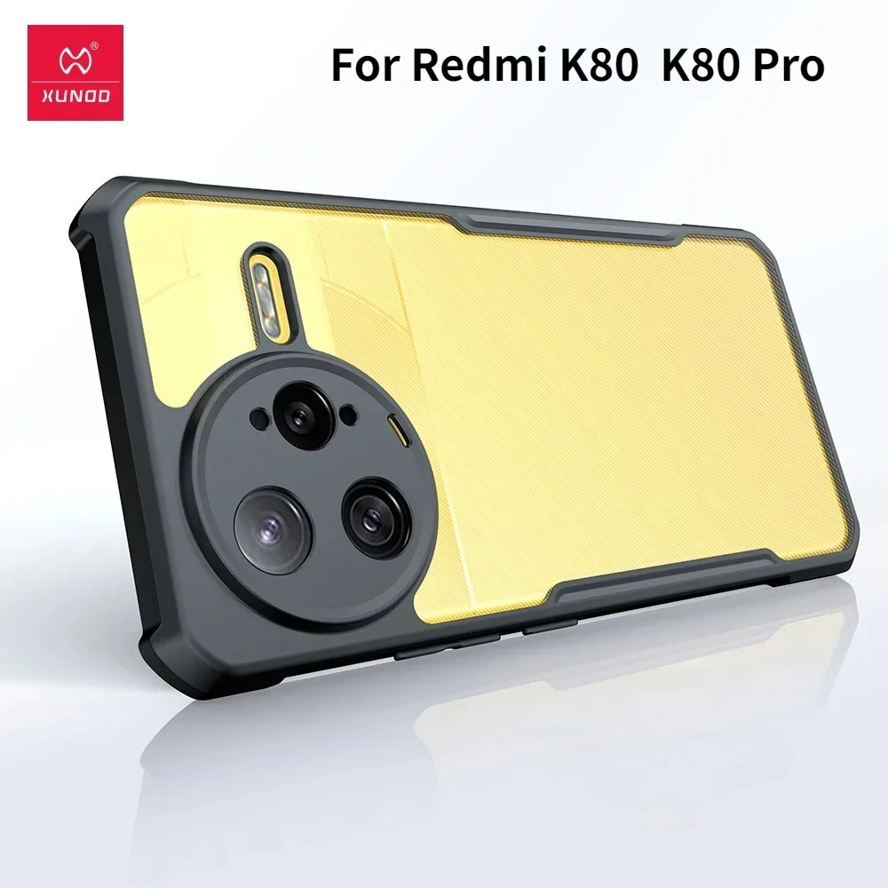 For Redmi K80,K80 Pro Case Xundd Airbags Shockproof Translucent Matte Laser Pattern Cover For Redmi K 80